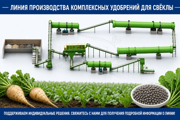 Высокотехнологичная линия производства гранулированных NPK удобрений для свеклы: автоматизация и высокая рентабельность | Линии NPK для свеклы